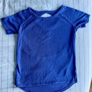 Athleta Blue Short Sleeve Tee XS/6 girls
